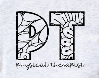 Physical Therapist Mandala svg & clip art PT svg physical therapy svg cut file scrub life svg dxf png