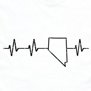 Nevada Heartbeat svg État du Nevada Cut File DXF PNG clip art