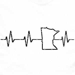 Minnesota Heartbeat svg Minnesota state Cut File ekg DXF PNG clip art clip art