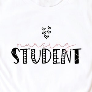 Nursing Student svg & clip art Nursing School student nurse svg LPN RN NP svg nurse life svg nursing svg hearts Valentine dxf png cut file