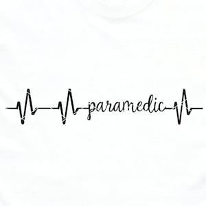 Paramedic Heartbeat svg & clip art emergency medical technician svg ambulance svg png dxf cut file  printable shirt design