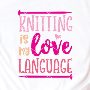 Stricken ist meine Liebe Sprache SVG & Clip Art Stricken svg Garn svg Stricken druckbare Design Instant Dxf Png Schneidedatei