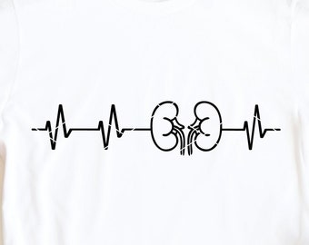 Kidney Heartbeat svg cut file png laser file dialysis hemodialysis nephrology tech nurse PCT disease dxf download cricut silhouette clip art