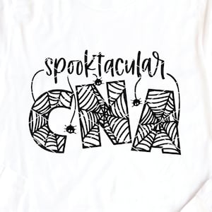 Spooktacular CNA svg & clip art Nursing Assistant nurse aide scrub life nursing nurse life Halloween spectacular dxf png cut file