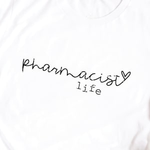 Pharmacist Life svg cut file RPh PharmD Registered Pharmacist pharmacy hand lettered meds pills dxf png cricut silhouette file download