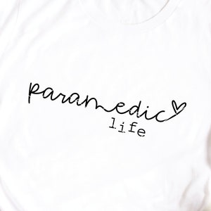 Paramedic Life svg & clip art paramedic emergency svg ambulance hand lettered svg png dxf cut file printable shirt design