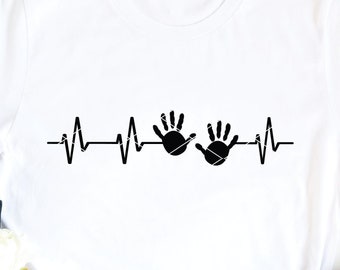 Handprint Heartbeat svg cut file laser file baby kids child hands pediatric nurse daycare dxf png cricut cutting file download clip art