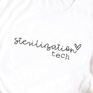Sterile Processing Technician svg & clip art SPD Tech Sterilization autoclave hospital central services hand lettered dxf png cut file
