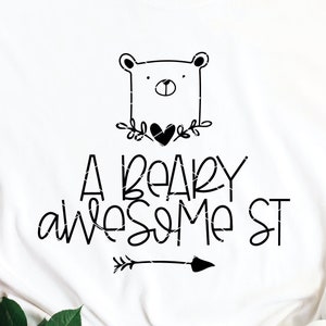 Svg d'orthophoniste Beary Awesome ST & clipart SLP Orthophonie orthophoniste svg dxf png pédiatrique coupe fichier