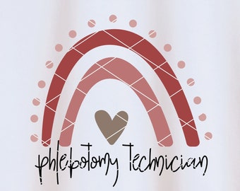 Phlebotomy Technician Rainbow svg cut file png dxf Phlebotomist PBT tech phlebotomy medical lab laboratory cricut file download clip art