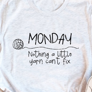 Montag Nothing A Little Yarn Can't Fix svg & clip art svg Wolle svg häkeln svg stricken svg stricken svg dxf png geschnitten Datei printable