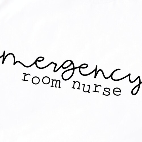 Emergency Room Nurse Svg Cut File ER Hand Lettered Dxf Png - Etsy