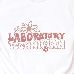 Retro Laboratory Technician svg cut file lab tech spring floral flowers dxf png cricut clip art download printable