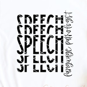 Fichier coupé svg orthophoniste orthophoniste SLP orthophoniste svg dxf png cricut