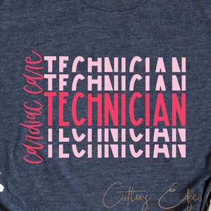 Herz Pflege Techniker svg geschnitten Datei Kardiologie Tech gestapelt Dxf Png Cricut Datei download druckbare ClipArt