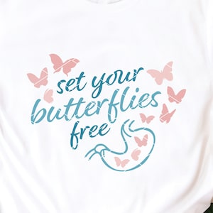Set Your Butterflies Free svg couper fichier souci anxiété estomac maladies gastro-intestinales cancer dxf png cricut silhouette coupe téléchargement clip