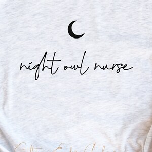 Night Owl Nurse svg archivo cortado turno de noche enfermera LPN RN NP enfermera vida estudiante de enfermería enfermera dxf png cricut archivo cortable descarga imprimible