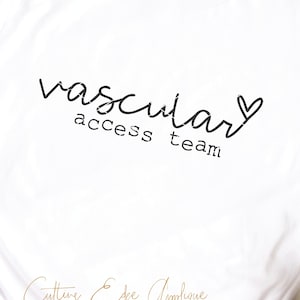 Vascular Access Team svg cut file nurse PA PICC hand lettered dxf png cricut file clip art download sublimation
