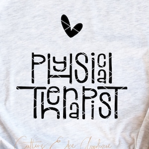 Physical Therapist svg cut file PT physical therapy heart love mix dxf png cricut silhouette download printable clip art