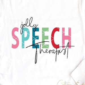 Jolly orthophoniste svg coupe fichier Noël SLP orthophonie orthophoniste svg dxf png fichier cricut téléchargement imprimable