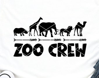 Zoo Crew svg png clip art Teacher Shirt Squad Tribe Mom Crew Mom Squad dxf cut file download printable cricut silhouette file sublimation