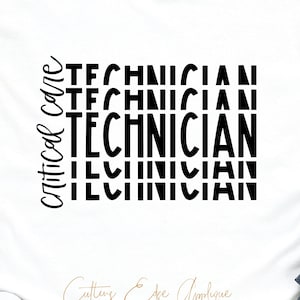 Técnico de cuidados críticos svg archivo de corte CCU ICU trauma quirúrgico cardíaco intensivo med unidad de cirugía vuelo apilado dxf png descargar clip art