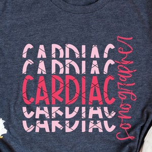 Cardiac Sonographer svg archivo cortado cardiología ultrasonido tecnólogo apilado descargar dxf png cricut silueta archivo imprimible clip art