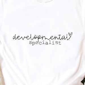 Developmental Specialist svg cut file early intervention child specialist autism therapist therapy hand lettered dxf png clip art