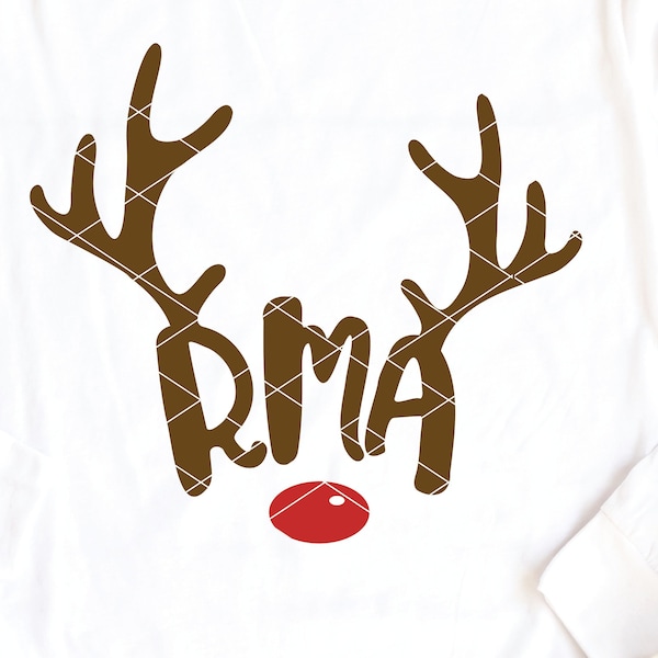 Reindeer Medical Assistant svg cut file RMA Christmas xmas holiday urgent care clinic hospital dxf png cricut silhouette file download