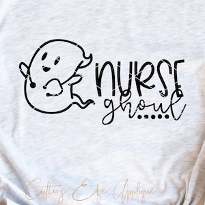 Nurse Ghoul svg cut file Halloween ghost RN LPN NP nurse girl nursing student nurse life dxf png cricut file printable download