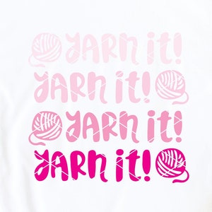 Yarn It svg & Clip Art Garn svg Wolle Häkeln svg Strick-Svg Wolle svg Garn druckbare digitale Sofort-Design Dxf Png-Datei