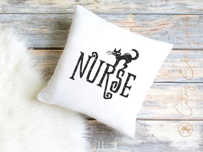 Halloween Nurse Svg, Scaredy Cat Nurse Svg, Nurse Clip Art, Nurse Cut