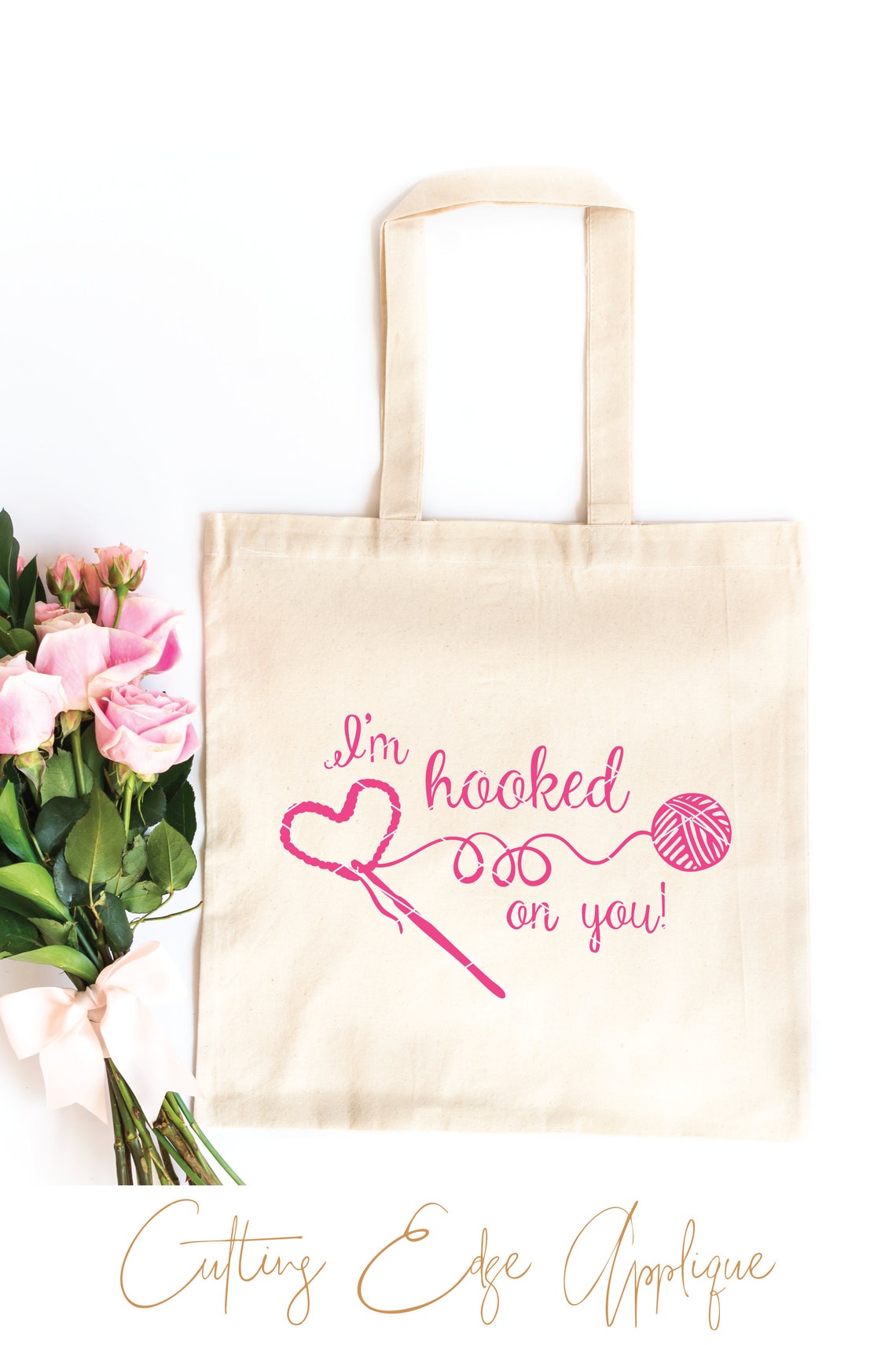 I'm Hooked on You SVG &amp; Clip Art Crochet Svg Yarn Svg | Etsy