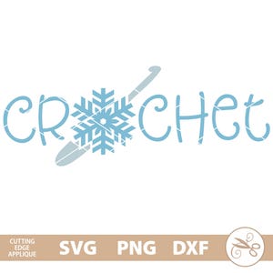 Winter häkeln svg, Schneeflocke häkeln svg, häkeln Clip Art, häkeln tshirt svg Häkelnadel Wolle Garn dxf png cut Datei Download Sublimation