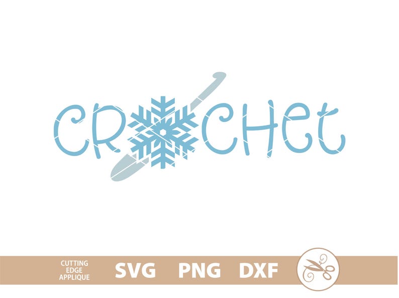 Winter Crochet Svg, Snowflake Crochet Svg, Crochet Clip Art, Crochet