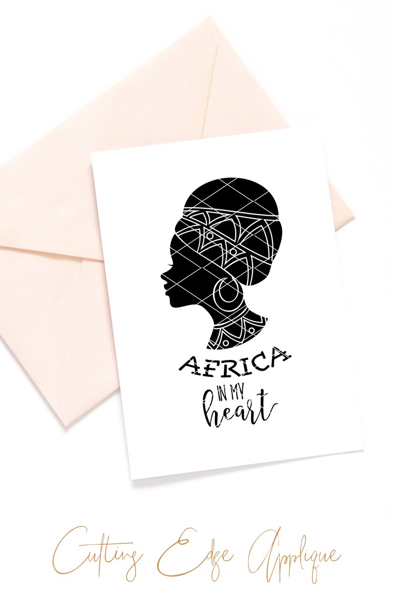 Download Africa In My Heart svg & clip art African American love ...