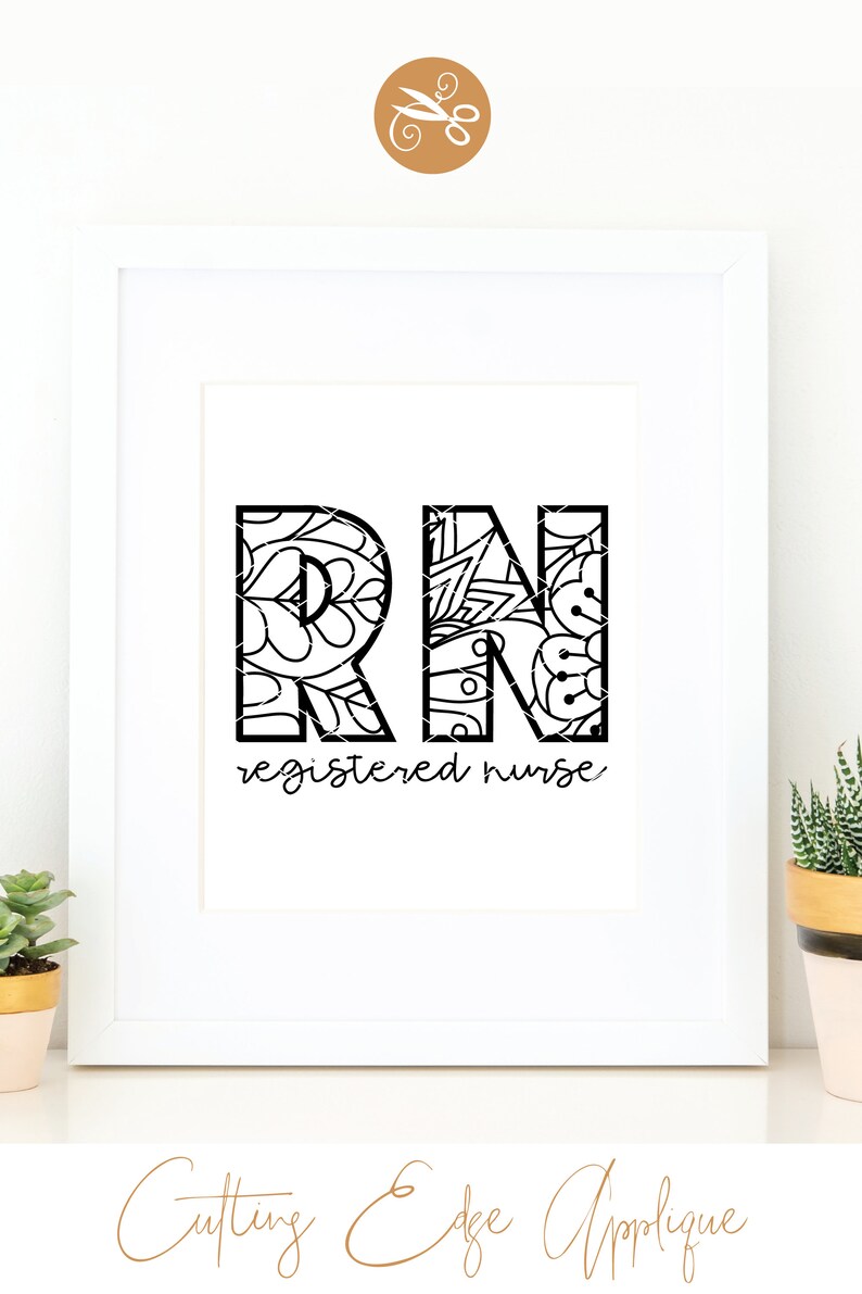 Download RN svg & clip art Mandala Nurse svg Registered Nurse svg scrub | Etsy