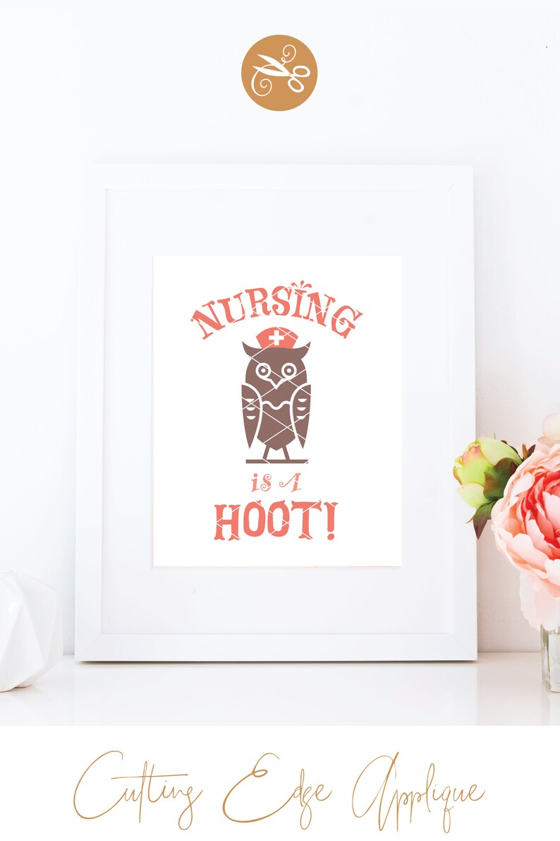 Download Nursing Is A Hoot svg & clip art nurse svg LPN RN NP svg ...