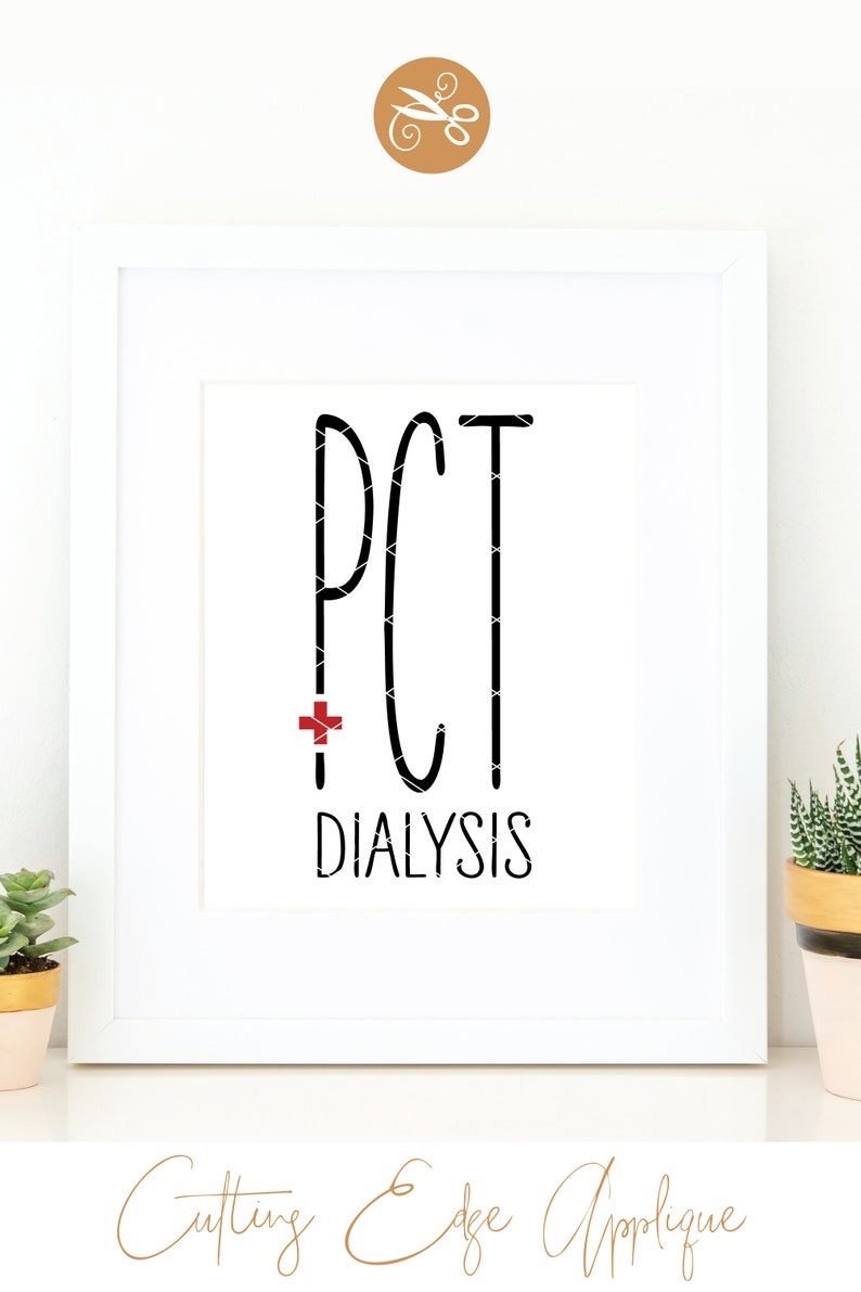Dialysis PCT svg & clip art Patient Care Technician dialysis | Etsy