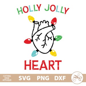 Cardiología navideña svg, Cardiología svg, corazón svg, enfermera cardíaca, enfermera de cardiología, tecnología de telemetría de ECG, vacaciones, clip art dxf png, archivo de corte