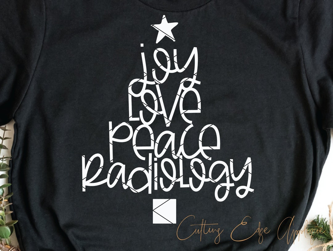 Christmas Radiology Tree Svg Cut File Xmas Joy Love Peace Xmas Holiday