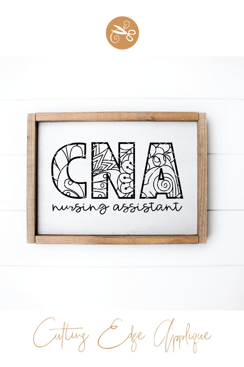 CNA svg & clip art Nursing Assistant Mandala nurse aide ...
