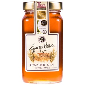 Gift Combo - Greek Thyme Honey Net Weight 750g(26.5oz) - Most Awarded Greek Honey + Mountain Tea + Oregano + Herb Mix