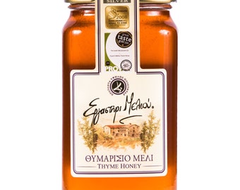 Gift Combo - Greek Thyme Honey Net Weight 750g(26.5oz) - Most Awarded Greek Honey + Mountain Tea + Oregano + Herb Mix