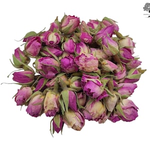 Boutons de rose de Damas séchés comestibles 40 g (1,4 oz) - 1,95 kg (68,8 oz) Rosa × Damascena | USA DDP - Pas de frais d'importation