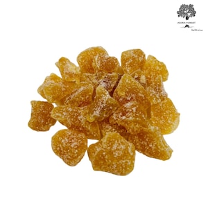 Kanderad ingefära med socker 25 g (0,9 oz) - 1,95 kg (68,8 oz) - Premiumkvalitets sött och kryddigt mellanmål | USA DDP – Inga importavgifter