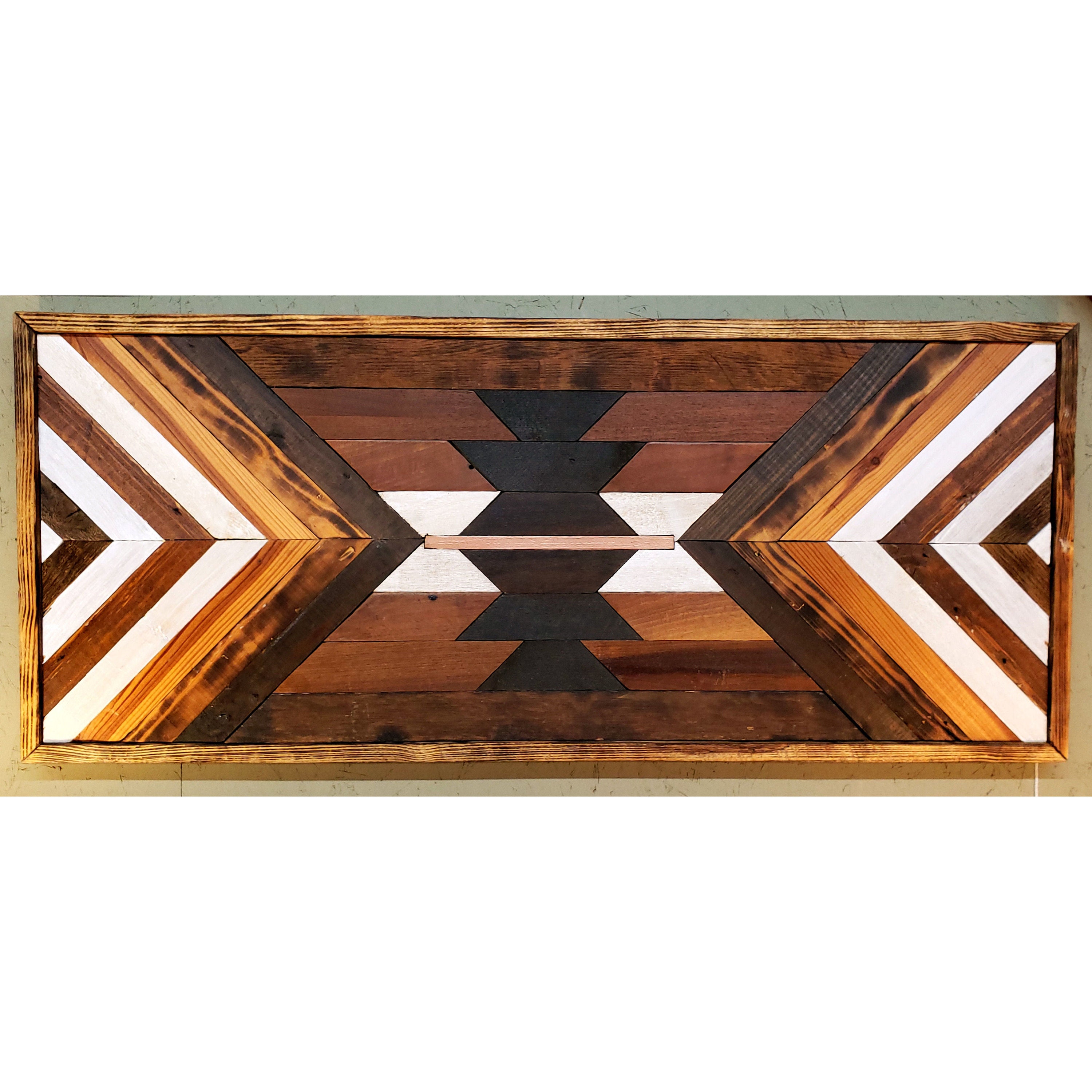 Reclaimed Wood Geometric Wall Art Etsy