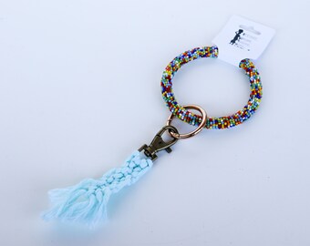 Beaded Key Ring W/ Tassle