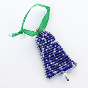 Beaded Bell Christmas Ornament