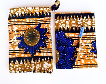 African Fabric Notebook with Pen